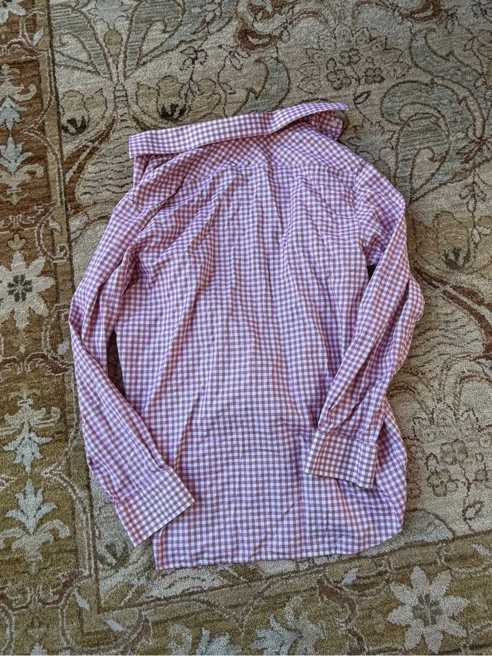 Banana Republic Pink Gingham Casual Button-Down Shirt